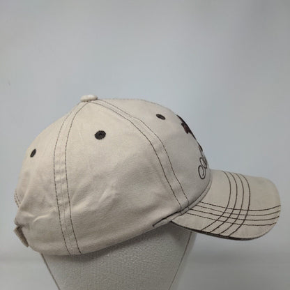 Australia Kangaroo Strapback Hat Tan One Size Embroidered Adjustable