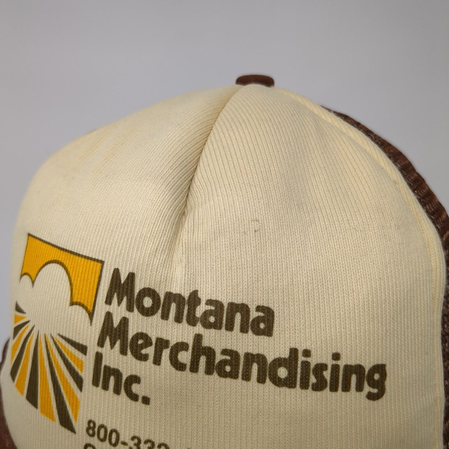 Montana Merchandising Inc Snapback Trucker Hat Brown One Size Mesh Back