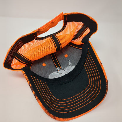 RMEF Strapback Trucker Hat Camouflage One Size Adjustable Mesh Back Outdoor Cap