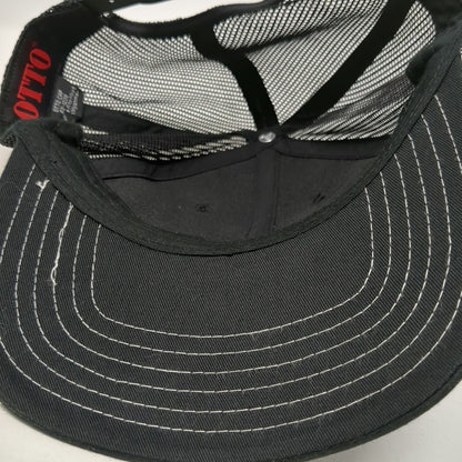 Otto Trucker Hat Black Orange White One Size Precision Shooting Mesh Snapback