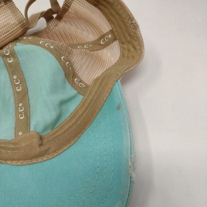 C.C Exclusives Strapback Mesh Back Trucker Hat Multi One Size Ponytail