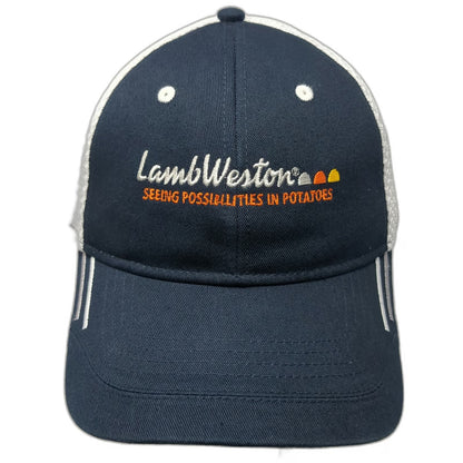Cap America Baseball Cap Blue One Size Lamb Weston Potatoes Mesh Strapback Hat