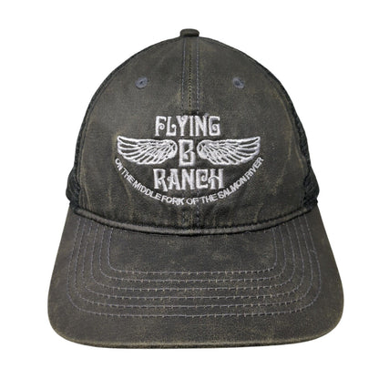 Flying B Ranch Strapback Trucker Hat Gray One Size Adjustable Port Authority