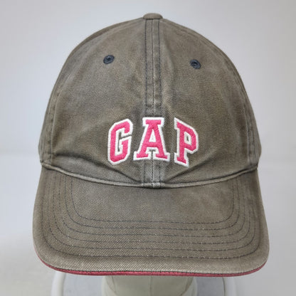 Gap Baseball Cap Brown Pink White L Adjustable Cotton Slideback Logo Hat