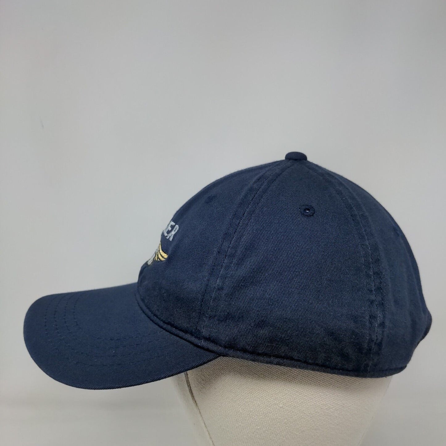 Soccer Ball Wings Slideback Hat Blue OSFM Embroidered Outdoor Cap