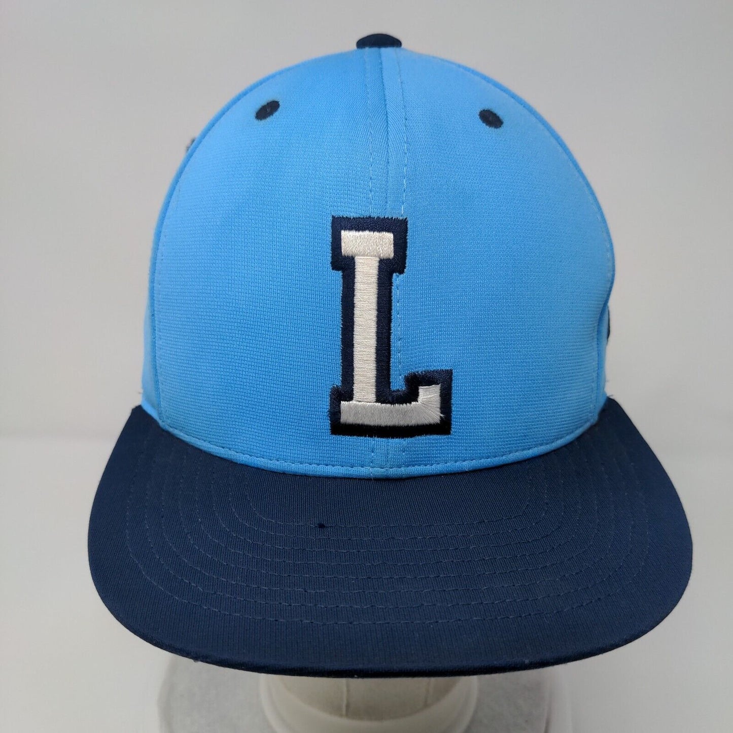 Letter L Youth Fitted Hat Blue One Size Adjustable Embroidered 6 Panel Boombah