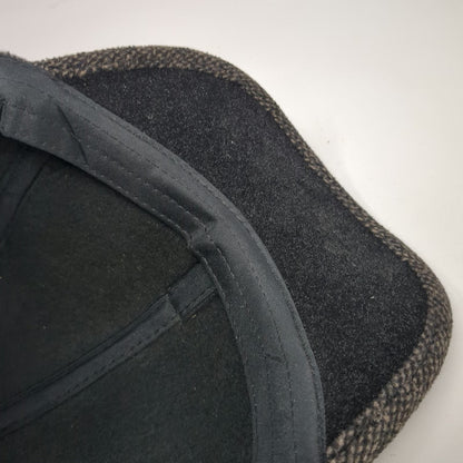 Ediko Baseball Cap Gray One Size Tweed Golf Ear Flaps Slideback Textured Hat