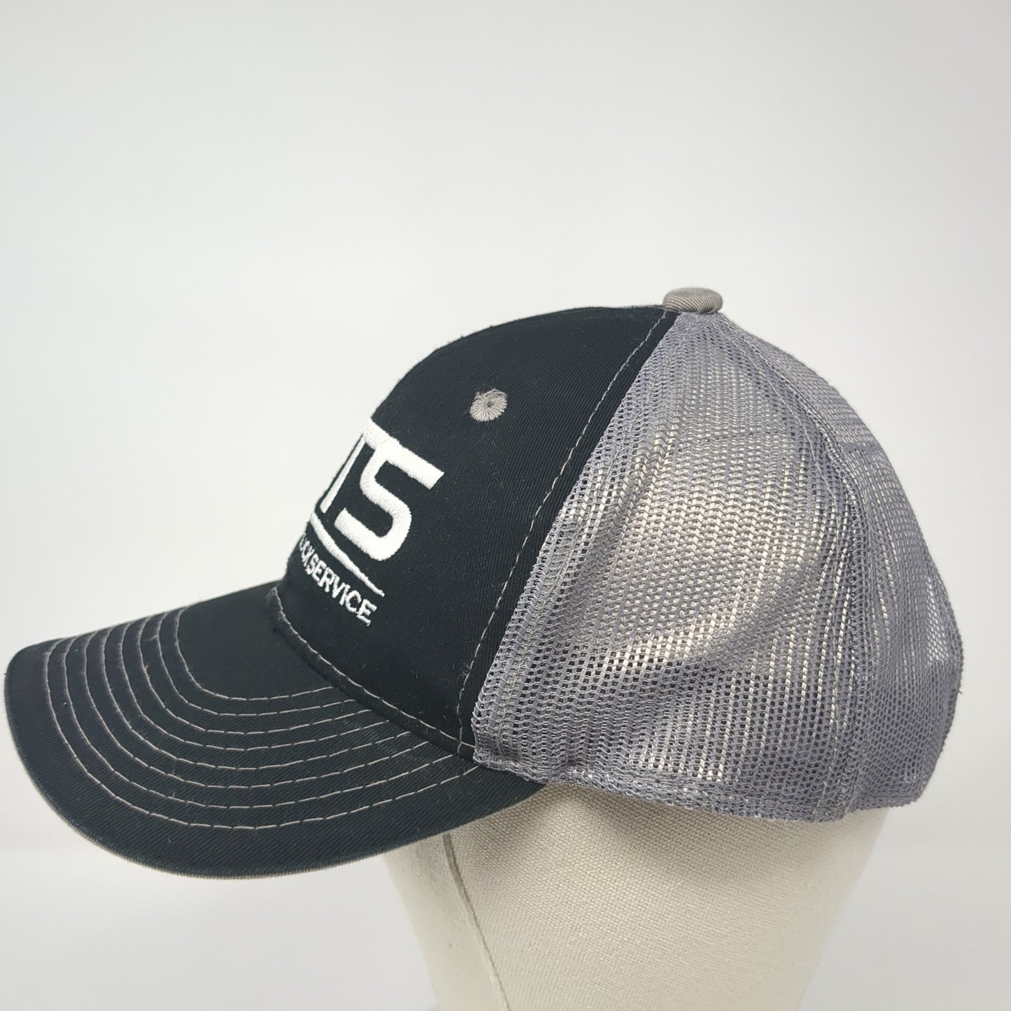 MTS Meyers Truck Service Trucker Hat Black OS Adjustable Mesh Back Outdoor Cap