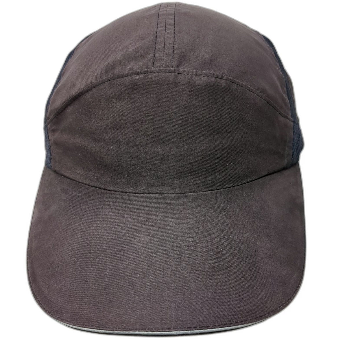 Eddie Bauer Sport 5 Panel Brown One Size Hat Mesh Zip Pocket Reflective Brim