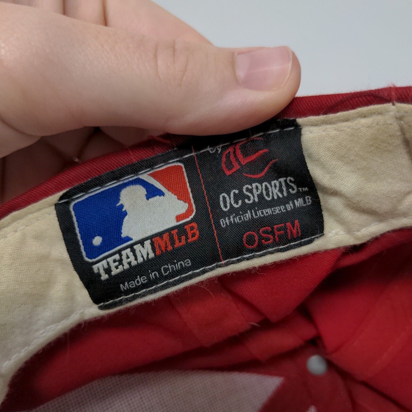 MLB Strapback Hat Red St Louis Cardinals OSFM Embroidered Logo Adjustable