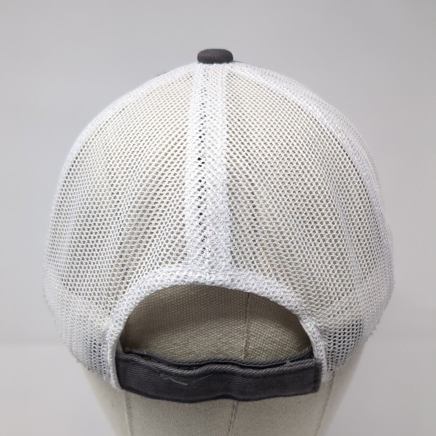 Bergara Strapback Trucker Hat Gray OS Adjustable Mesh Back Platinum Outdoor Cap