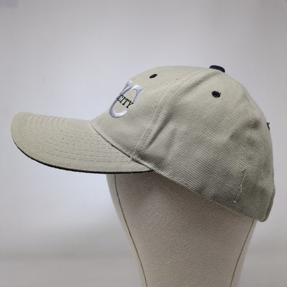NYC New York City Strapback Hat Tan OSFA Adjustable Embroidered 6 Panel