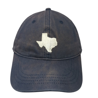 Texas State Map Slideback Hat Blue One Size Adjustable Outdoor Cap