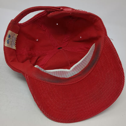 Dorfman Pacific 5 Panel Red Hat One Size Corduroy Grand Targhee Patch Slideback