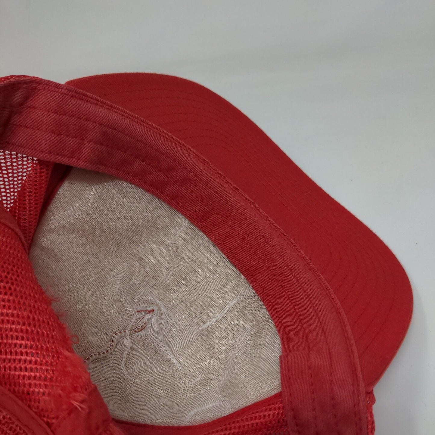 Positive Vibes Only High Ends Snapback Trucker Hat Red OS Mesh Back Yupoong