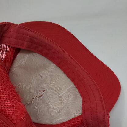 Positive Vibes Only High Ends Snapback Trucker Hat Red OS Mesh Back Yupoong