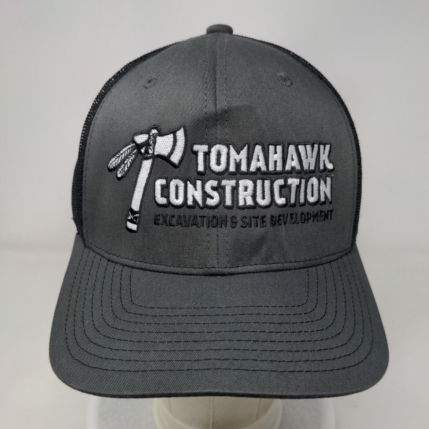 Tomahawk Construction Excavation & Site Development Trucker Hat Gray One Size