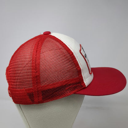Spirit Trucker Hat Red White One Size Snapback Novelty Dick's Morning Wood Gag