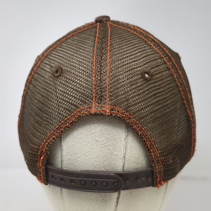Hooters Trucker Hat Brown Orange One Size Camo Snapback Mesh Owl Letter H