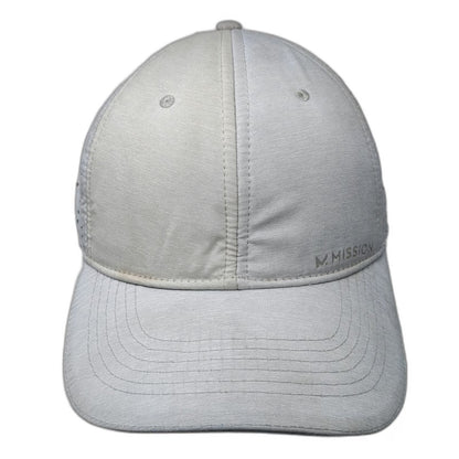 Mission Baseball Cap Gray One Size Cooling Wet to Cool Laser Cut Vent Hat