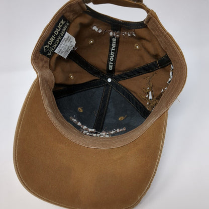 Mesa Lakes Lodge Colorado Strapback Hat Brown OS Adjustable Embroidered Dri-Duck