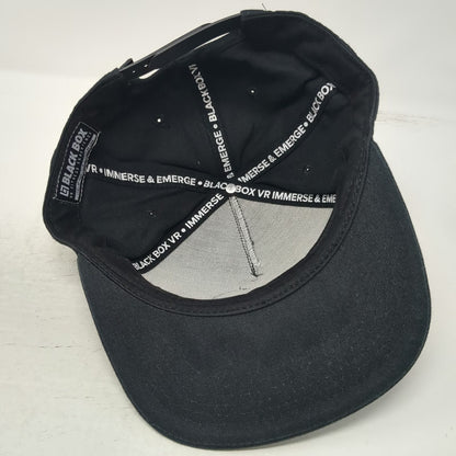 Black Box VR Fitness 5 Panel Black Hat One Size Snapback Level Up Your Life
