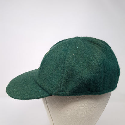 Vintage Wool Cricket Hat Green India Star Logo Embroidered Sports