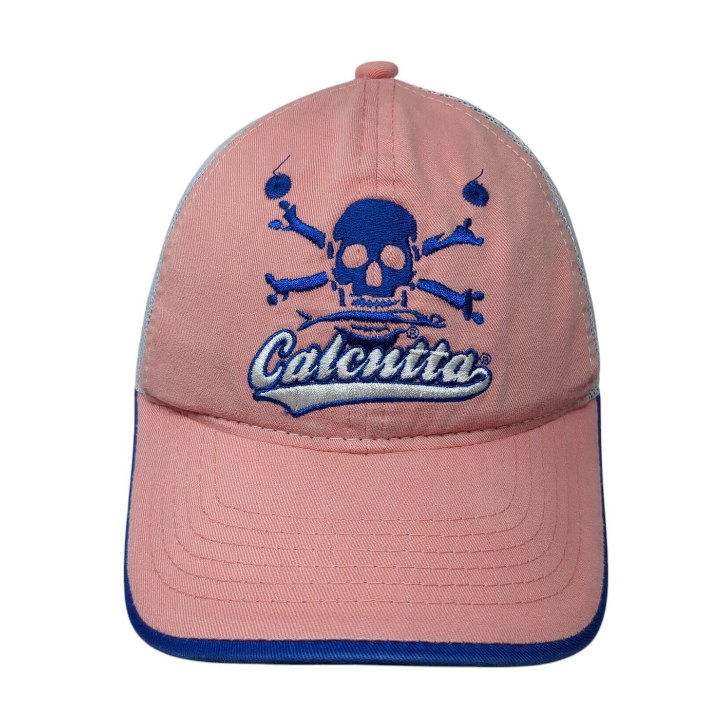 Calcutta Strapback Trucker Hat Pink One Size Mesh Back Adjustable