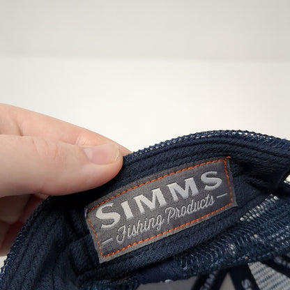 Simms Fishing Products Snapback Mesh Back Trucker Hat Blue One Size