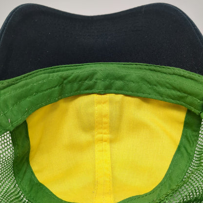 John Deere Trucker Hat Black Green One Size Snapback Mesh Logo Agriculture