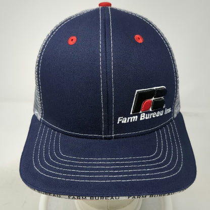 Buck's Bags Trucker Hat Blue One Size Farm Bureau Ins American Flag Underbrim