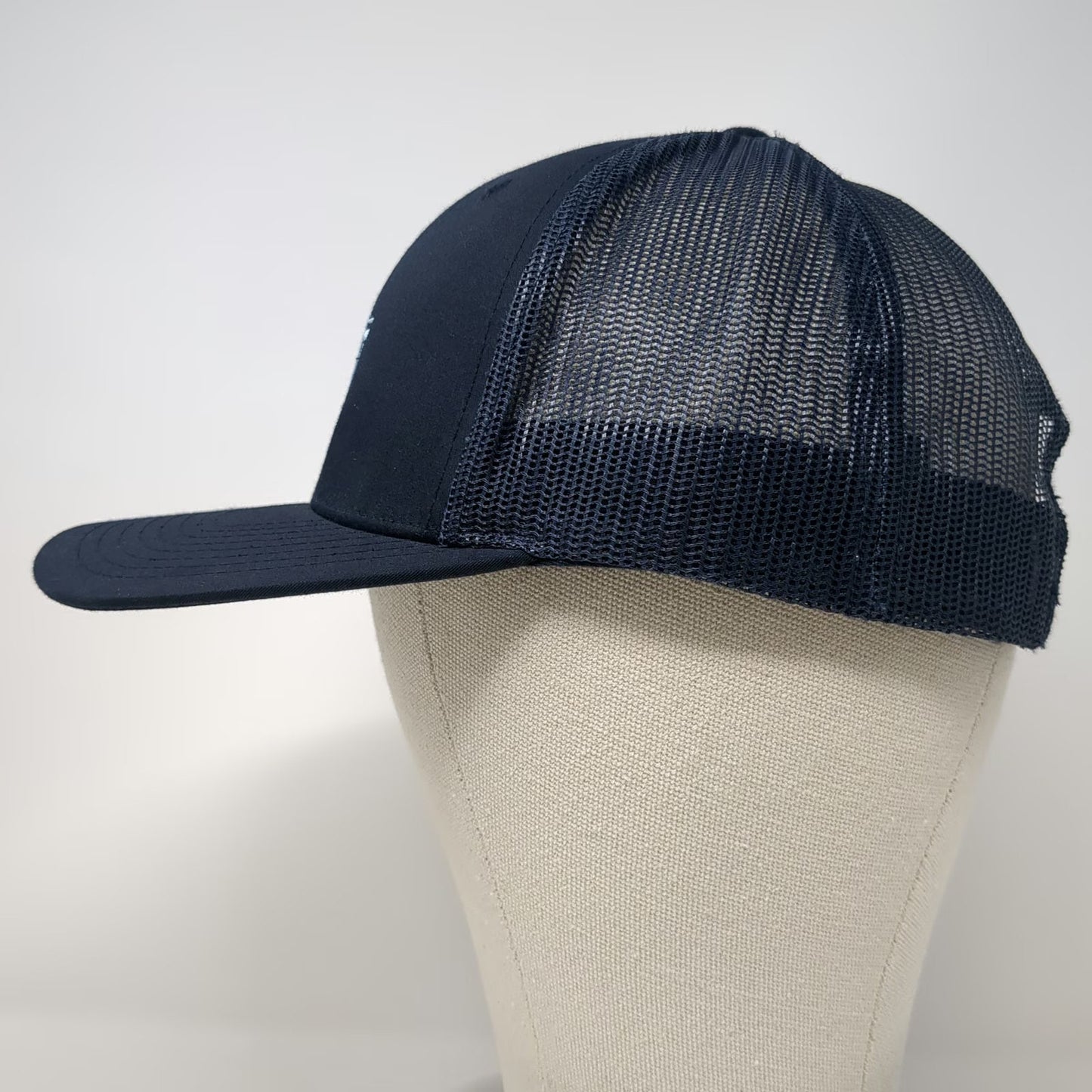 Richardson Trucker Hat Blue One Size Snapback The Boat Monkey Mesh Embroidered