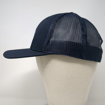 Richardson Trucker Hat Blue One Size Snapback The Boat Monkey Mesh Embroidered
