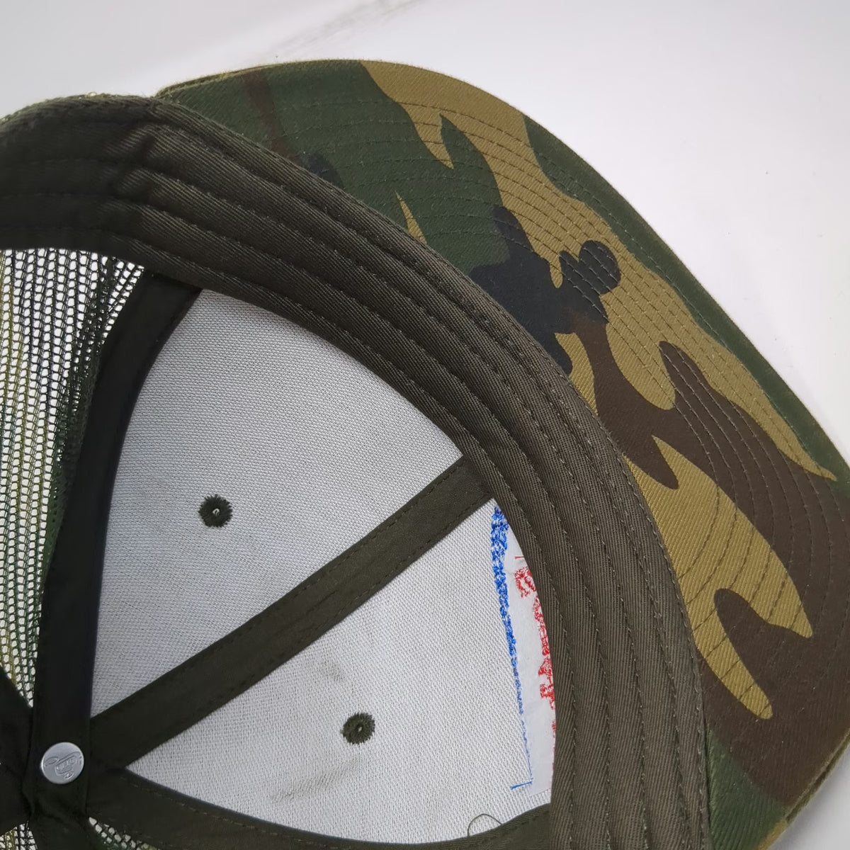 OTTO Southern Tire Mart Trucker Hat Green Snapback One Size Mesh Camo Logo