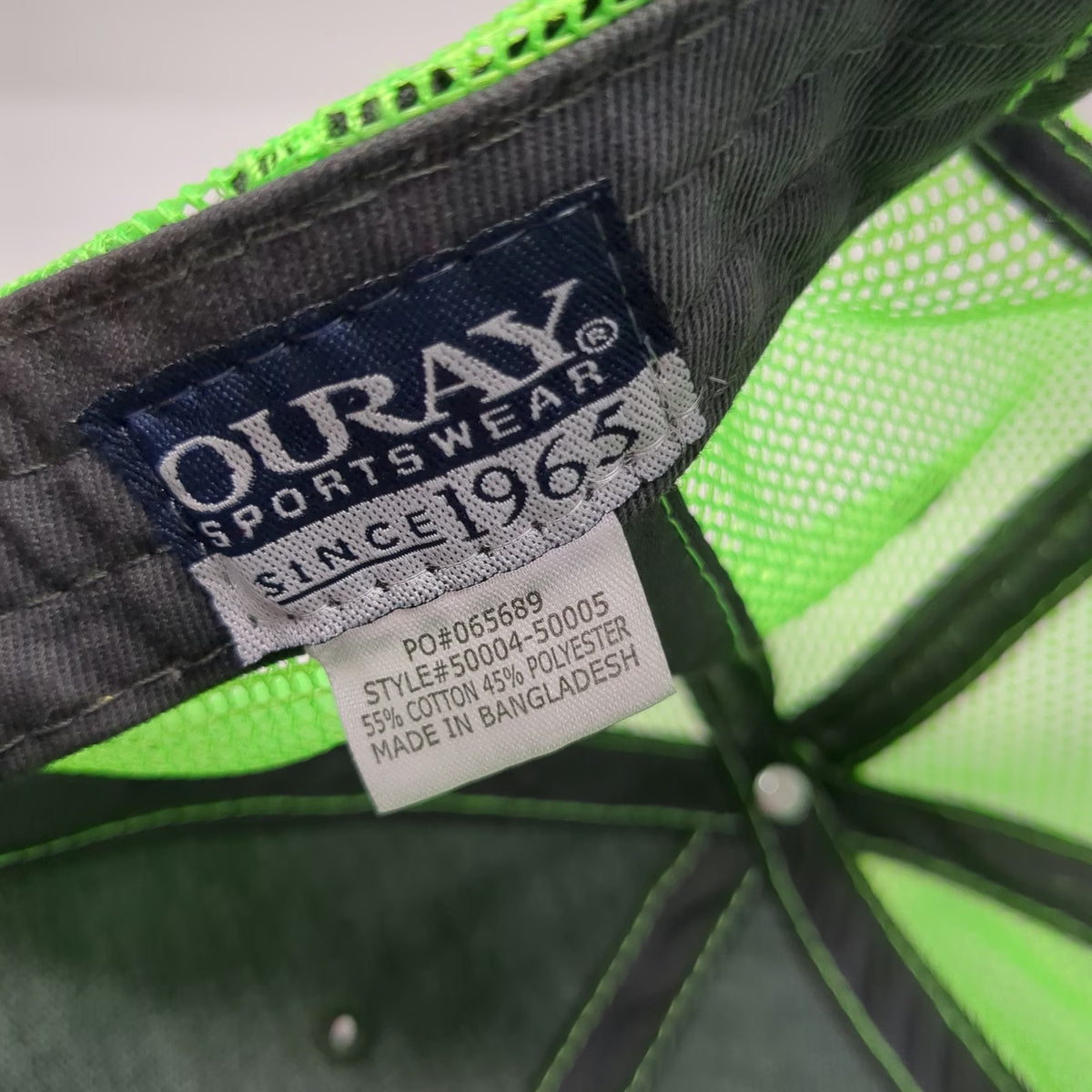 Ouray Trucker Hat Gray Green One Size Chico Hot Springs Montana Moose Snapback