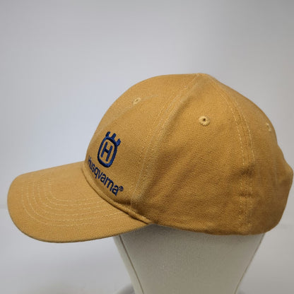 Husqvarna Baseball Cap Brown One Size Strapback Embroidered Logo Canvas Hat Work