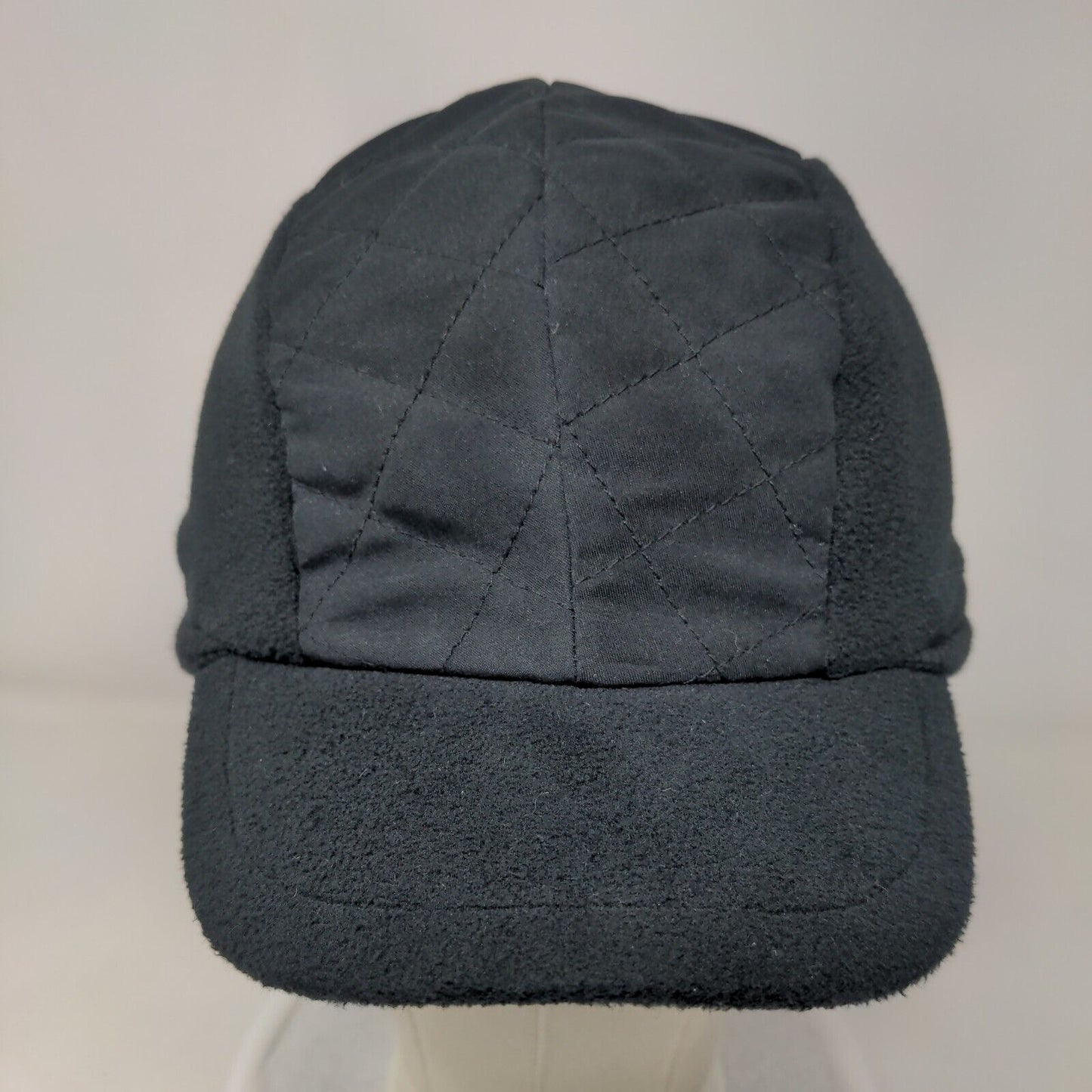 Unbranded Youth Trapper Hat Black Size 4-7 Fleece Quilted Black Polyester