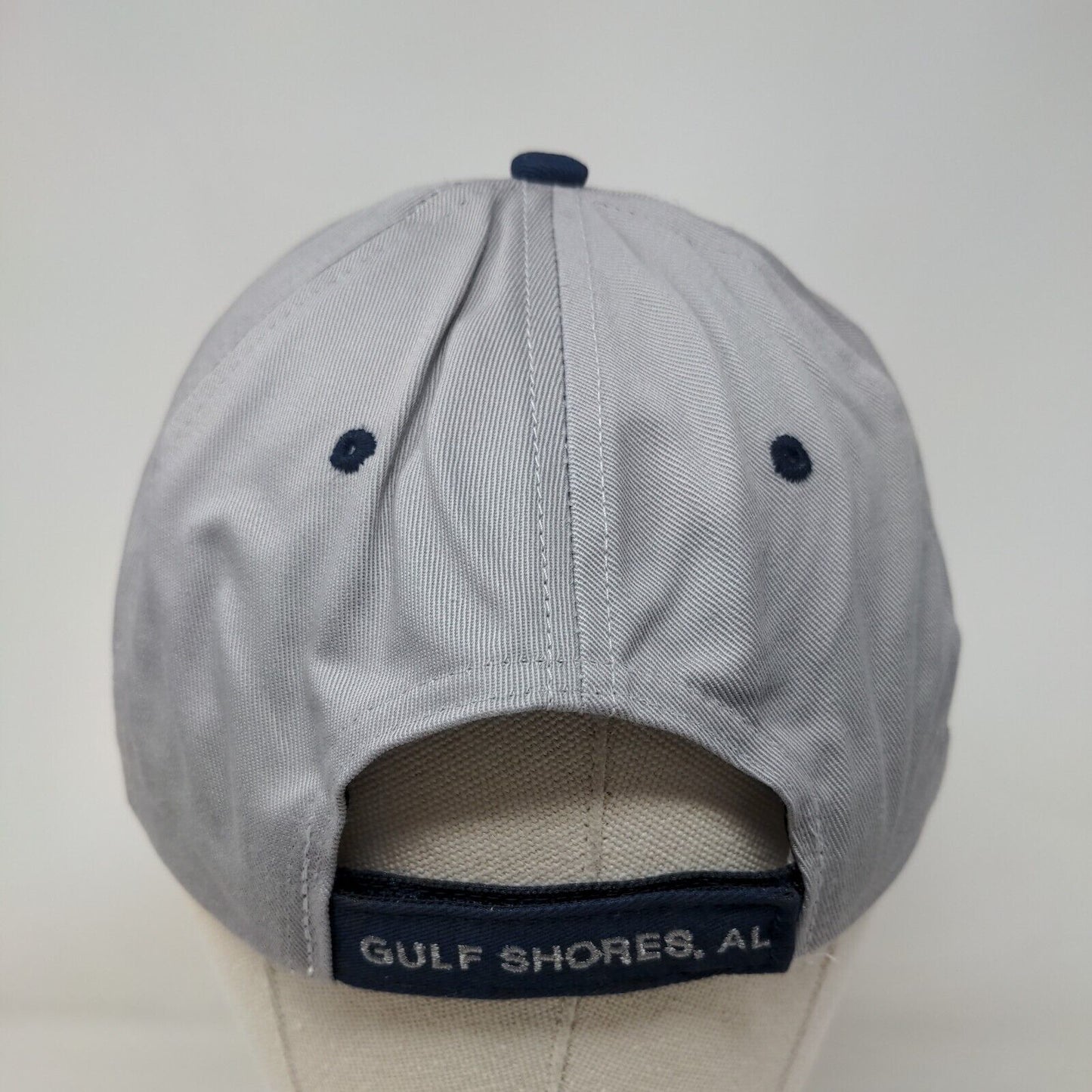 Gulf Shores Strapback Hat Blue OSFA Embroidered Colorblock Bio-Domes