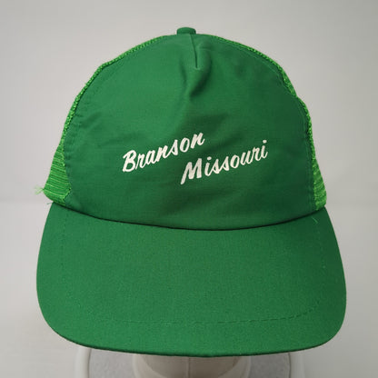 Branson Missouri Snapback Trucker Hat Green One Size Mesh Back Outdoor