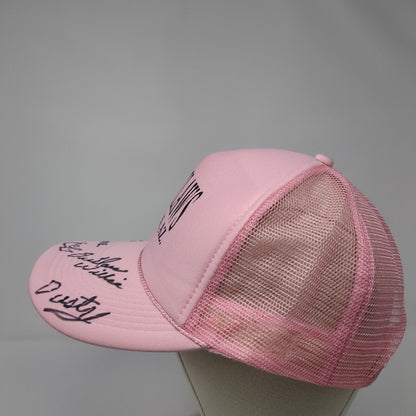 The Outlaws Oatman AZ Snapback Trucker Hat Pink OS Adjustable Mesh Back Rope