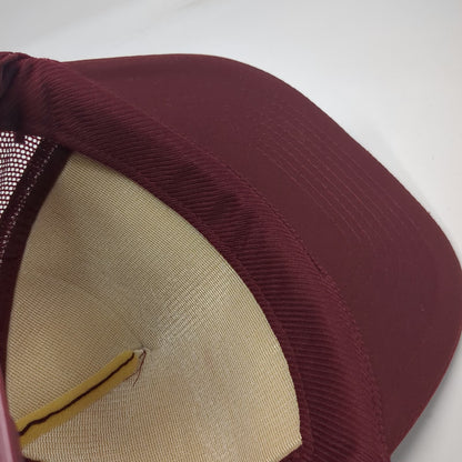 Trucker Hat Red One Size Mesh Back Snapback Rope Foam Front Ahntech Range