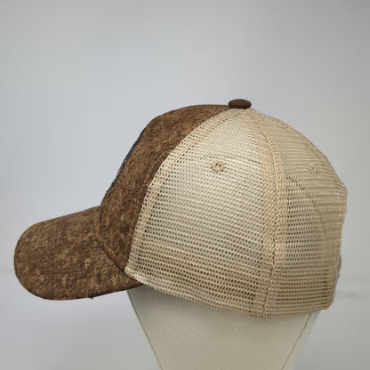 Invasion Trucker Hat Brown One Size Cork Cabo Mexico Anchor Patch Nautical Cap