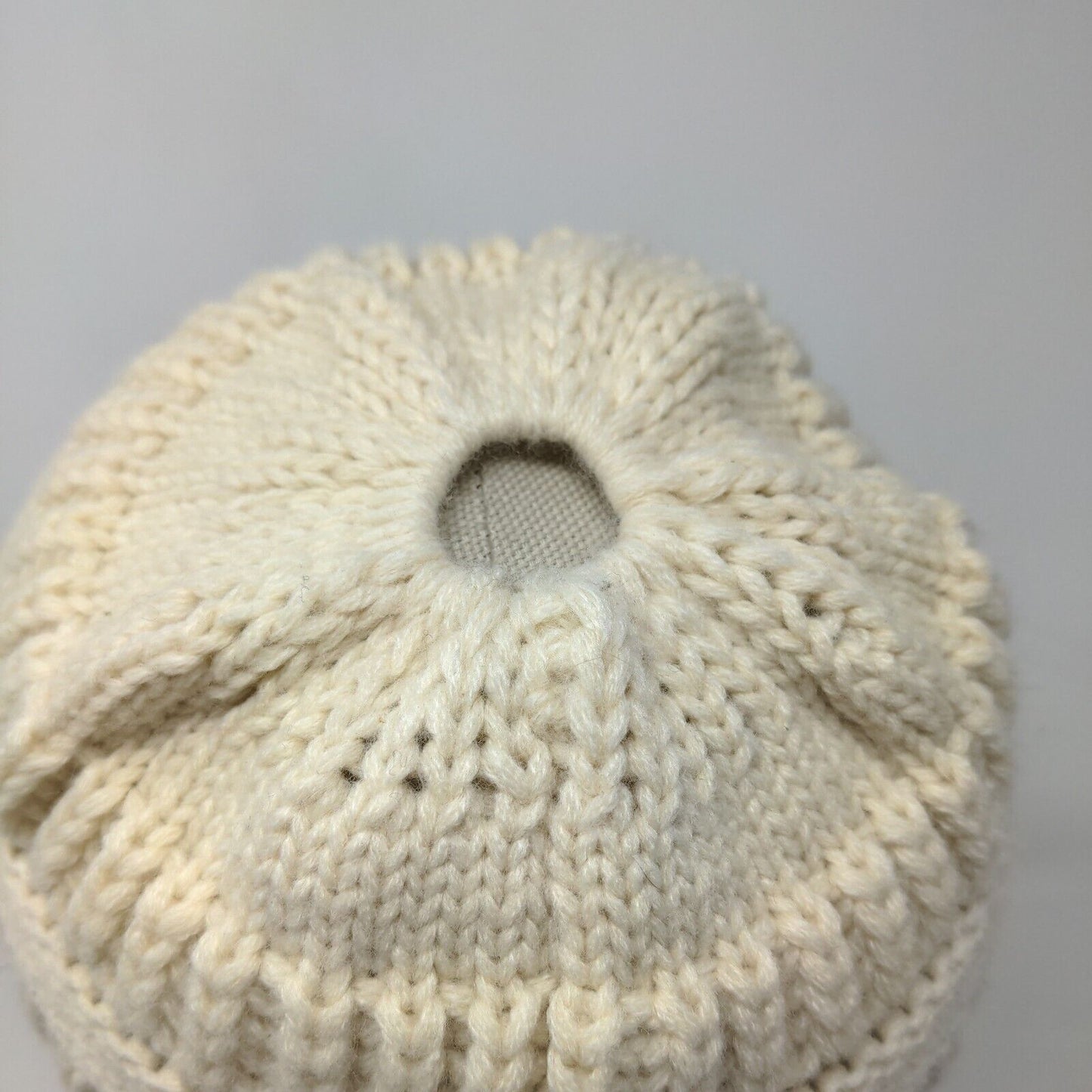 C.C. Exclusives Womens Knit Beanie Hat Cap Cream 100% Acrylic Cable Knit