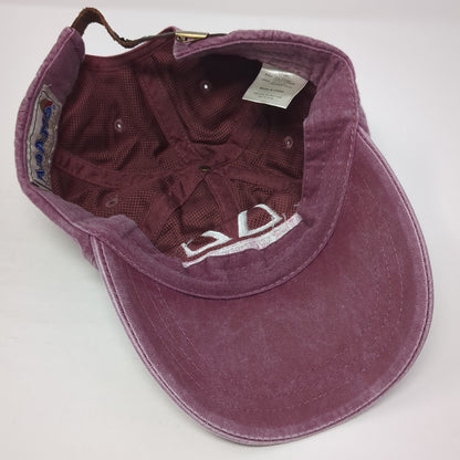 Dad's Weekend 2015 Slideback Hat Red One Size Leather Strap Adams