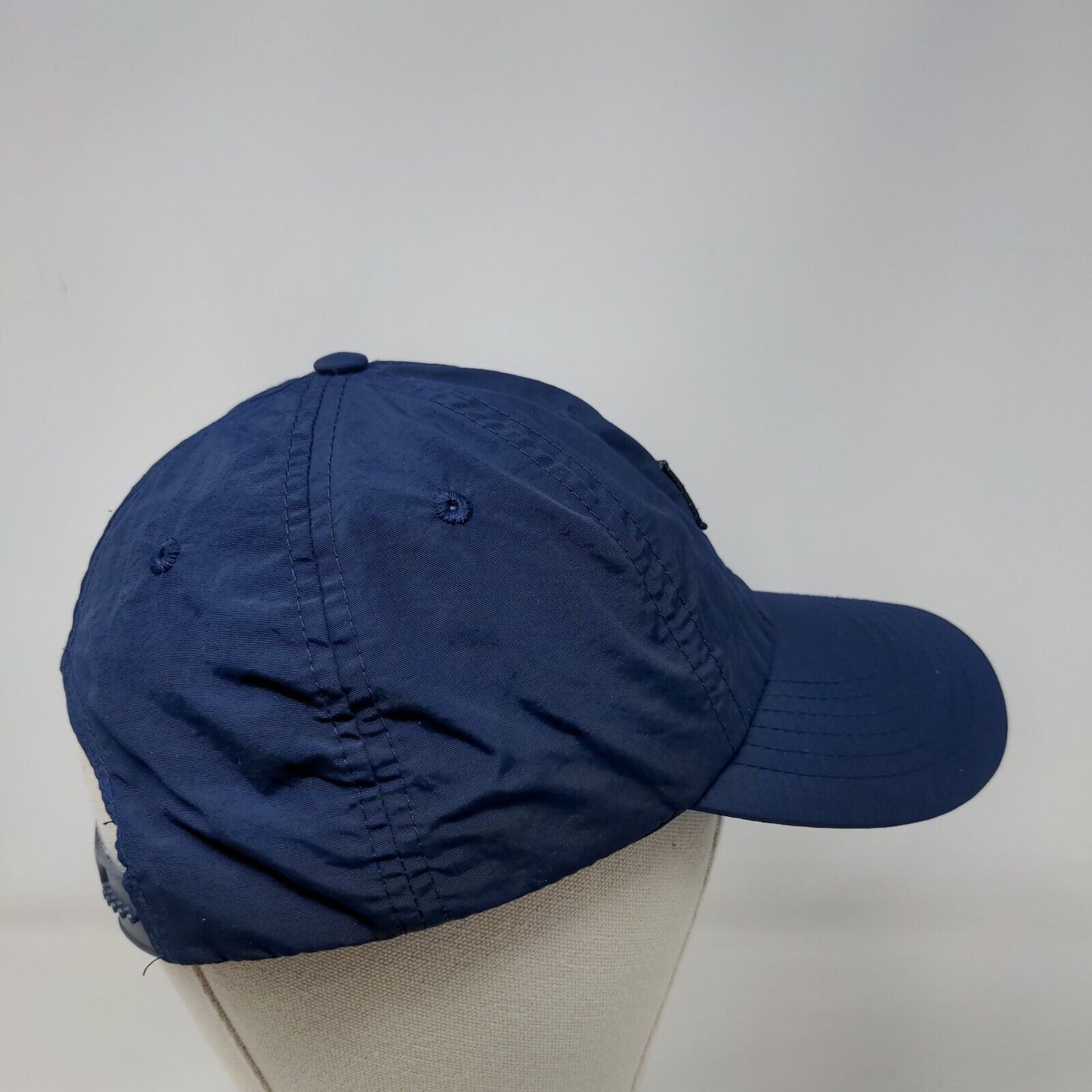 FILA Snapback Hat Blue One Size Adjustable Solid 6 Panel Vent Holes