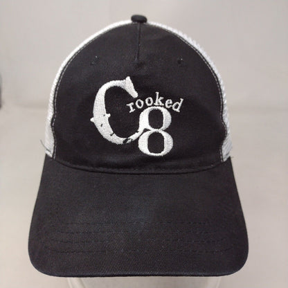 Crooked 8 Snapback Mesh Back Trucker Hat Black OSFA Cap America