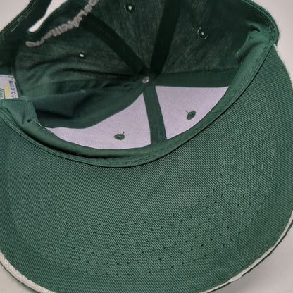 O'Reilly Auto Parts Baseball Cap Green One Size Strapback Logo Hat Sandwich Brim