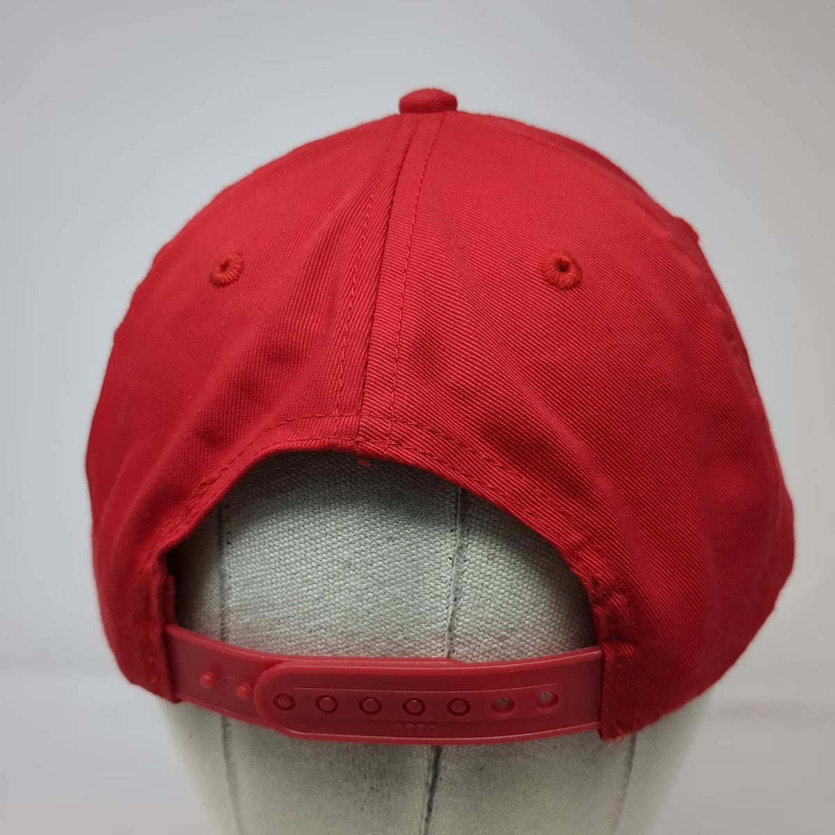 Otto Snapback Red One Size Hat Embroidered Honda Wing Logo Curved Brim Racing