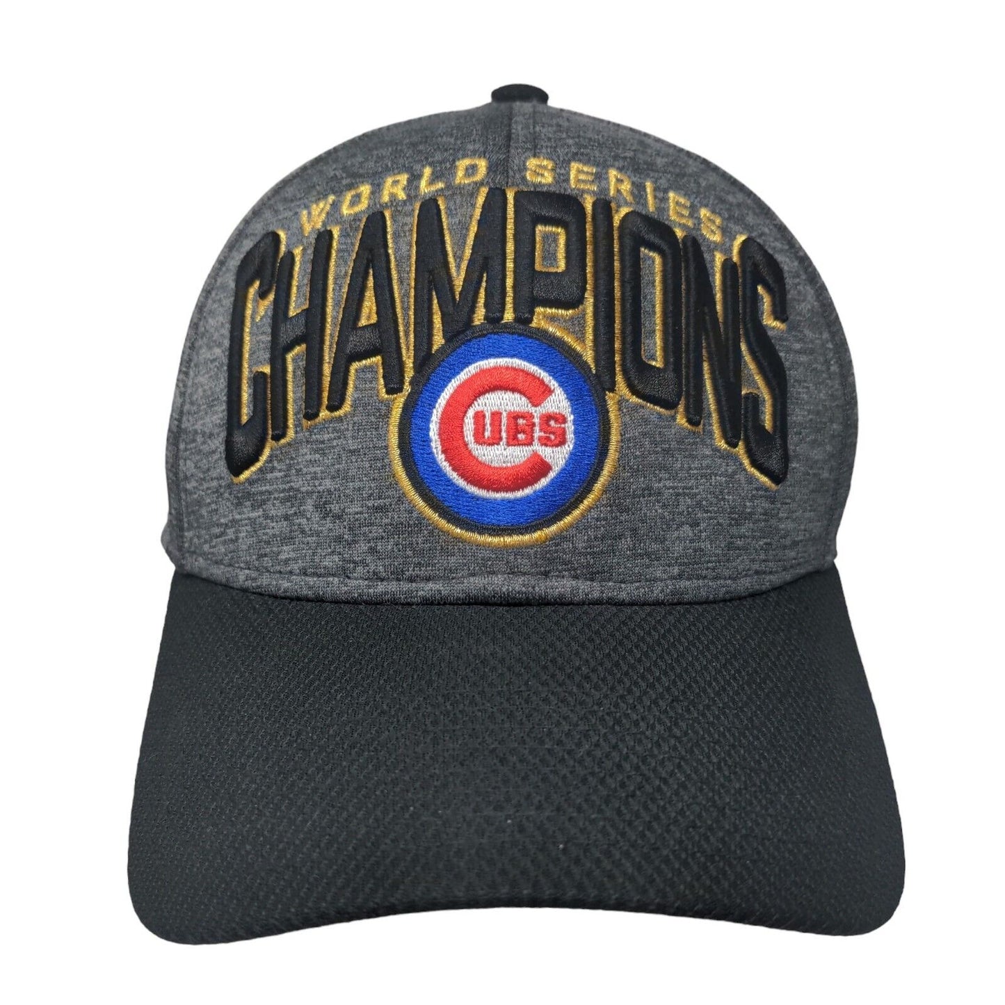 New Era Men's Fitted Hat Gray OSFM Embroidered Chicago Cubs World Series 2016