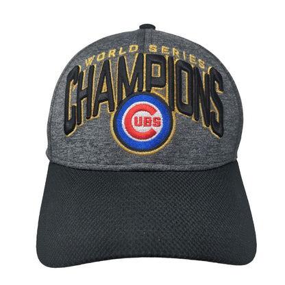 New Era Men's Fitted Hat Gray OSFM Embroidered Chicago Cubs World Series 2016